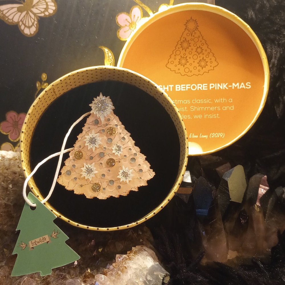 NIB Night Before Pink-Mas Christmas Erstwilder Brooch